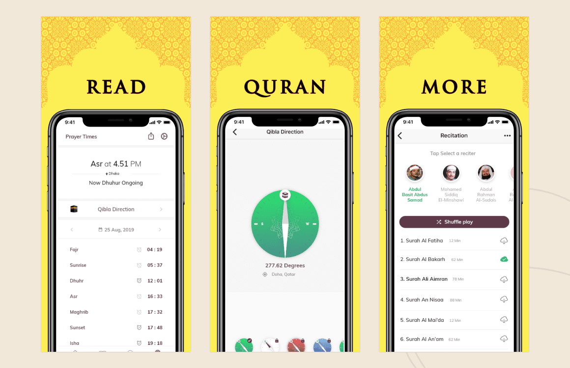 quran touch result and community